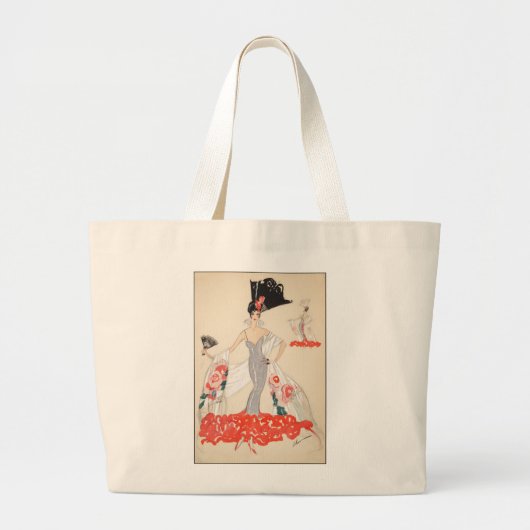 Classy Woman in Big Pet Grote Tote Bag (Voorkant)