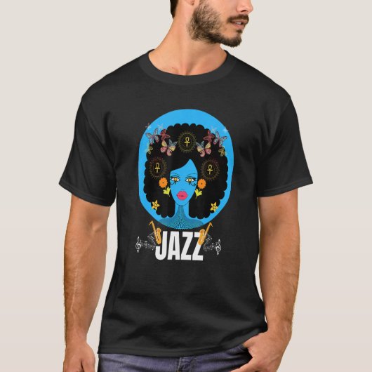 Classy Womens African Head Wrap Black Pride Jazz T-shirt (Voorkant)