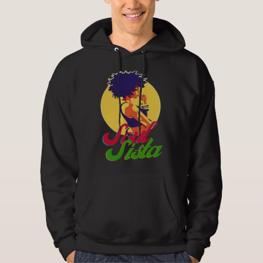Classy Womens African Head Wrap Black Pride  Soul  Hoodie (Voorkant)