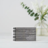 Classy Wood Background Music Piano Teacher Visitekaartje (Staand voorkant)