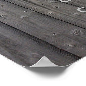 Classy Wood Instagram Foto's Hashtag Weddenschap Poster (Hoek)