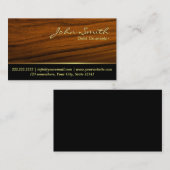 Classy Woodgrain Debt Counselor Visitekaartje (Voorkant / Achterkant)