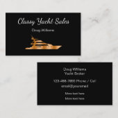 Classy Yacht Broker Sales Business Cardsa Visitekaartje (Voorkant / Achterkant)