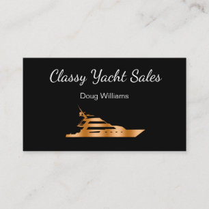 Classy Yacht Broker Sales Business Cardsa Visitekaartje