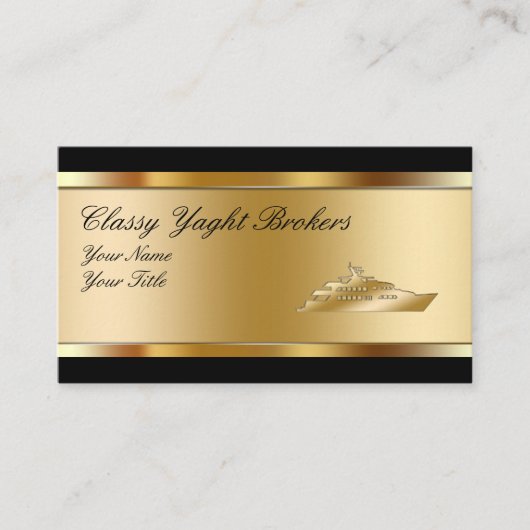 Classy Yacht Broker Visitekaartjes (Voorkant)