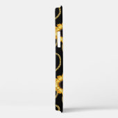 Classy Yellow Sunflower Stijlvol patroon op zwart Case-Mate iPhone Case (Achterkant / Rechts)