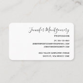 Classy Yellow Sunflower Stijlvol patroon op zwart Visitekaartje (Achterkant)