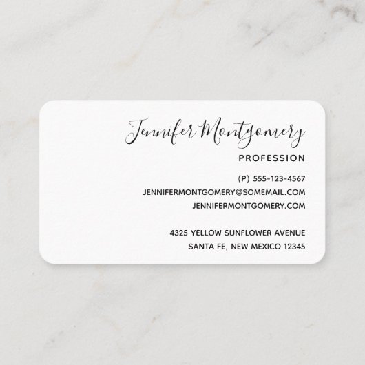 Classy Yellow Sunflower Stijlvol patroon op zwart Visitekaartje (Achterkant)