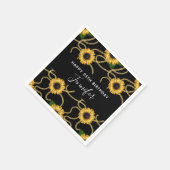 Classy Yellow Sunflower Stylish Pattern Birthday Servet (Hoek)