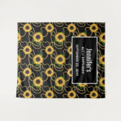 Classy Yellow Sunflower Stylish Pattern Birthday Wandkleed (Voorkant (horizontaal))