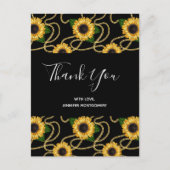 Classy Yellow Sunflower Stylish Pattern Hartelijk  Briefkaart (Voorkant)