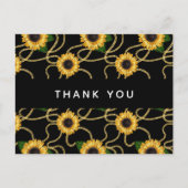 Classy Yellow Sunflower Stylish Pattern Hartelijk  Briefkaart (Voorkant)