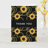Classy Yellow Sunflower Stylish Pattern Hartelijk  Kaart (Gele Bloem)