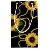 Classy Yellow Sunflower Stylish Pattern Hartelijk Klein Cadeauzakje (Achterkant)