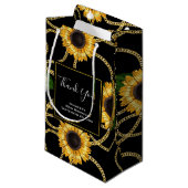 Classy Yellow Sunflower Stylish Pattern Hartelijk Klein Cadeauzakje (Voorkant Gekanteld)