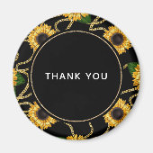 Classy Yellow Sunflower Stylish Pattern Hartelijk  Magneet (Voorkant)