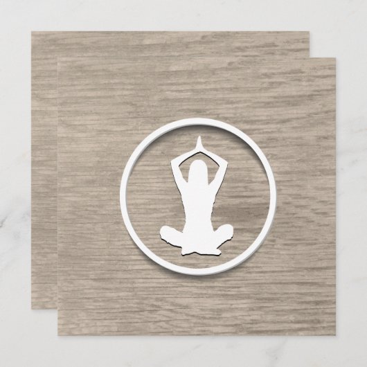 Classy Yoga Uitnodiging (Voorkant / Achterkant)