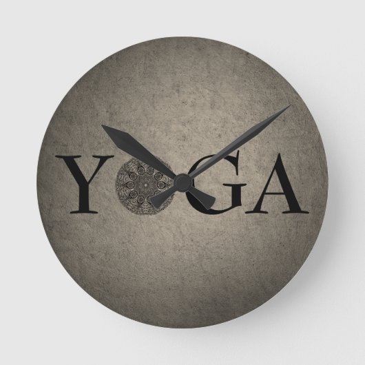 Classy YOGA Wall Clock Ronde Klok (Voorkant)