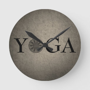 Classy YOGA-wandklok Ronde Klok