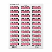 Classy Zebra Print Roze Adresetiketten Etiket (Full Sheet)