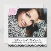 Classy Zebra Print - Teen Birthday Party Invites Kaart (Voorkant)