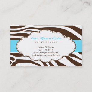 Classy Zebra Print Visitekaartje