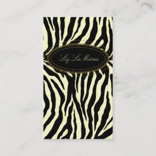 Classy zebra print visitekaartje