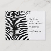 Classy Zebra Skin op elke kleurenkaart Honeysuckel Visitekaartje (Voorkant)