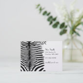 Classy Zebra Skin op elke kleurenkaart Honeysuckel Visitekaartje (Staand voorkant)