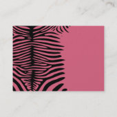 Classy Zebra Skin op elke kleurenkaart Honeysuckel Visitekaartje (Achterkant)