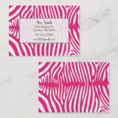 Classy Zebra Skin op elke kleurenkaart Honeysuckel Visitekaartje (Voorkant / Achterkant)