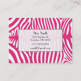 Classy Zebra Skin op elke kleurenkaart Honeysuckel Visitekaartje