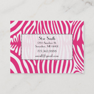Classy Zebra Skin op elke kleurenkaart Honeysuckel Visitekaartje