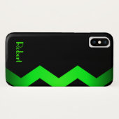 Classy Zig zag Groen Gepersonaliseerd Case-Mate iPhone Case (Achterkant (horizontaal))