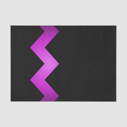Classy Zigzag Paars op zwart Tissuepapier (Voorkant)