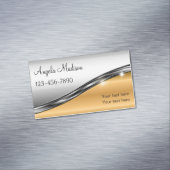 Classy zilveren gouden Toon schoonheid Magnetisch Visitekaartje (Voorbeeld)