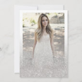 Classy Zilveren Sparkle Glitter Foto Zoet 16 Kaart (Achterkant)