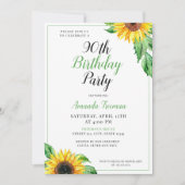 Classy Zonnebloem 90e verjaardag Kaart (Voorkant)