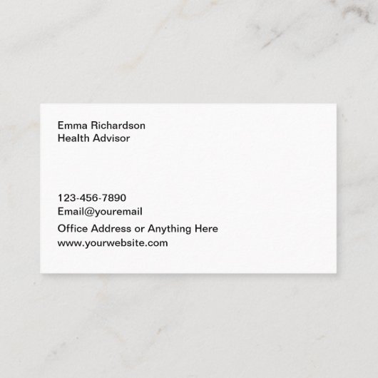 Classy Zorgverzekeraar Visitekaartjes (Achterkant)