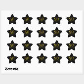 Classy zwart en goud 50 jaar ster sticker (Vel)