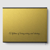 Classy zwart en goud 50ste bruiloft Jubileum Gastenboek (Achterkant)