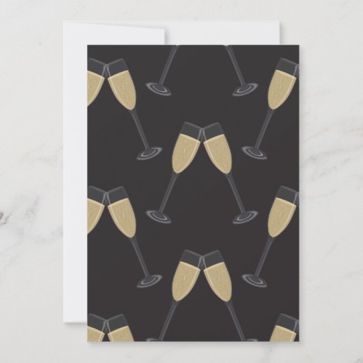 Classy zwart en goud Nieuwjaar viering Kaart (Achterkant)