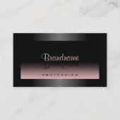 Classy zwart en stoffige roze gradiënt elegantie visitekaartje (Voorkant)