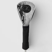 Classy zwart en zilver zigeuner sjaal Monogram Golfheadcover (Voorkant)