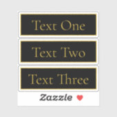 Classy  Zwart & Faux Gold Sticker (Vel)