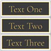 Classy  Zwart & Faux Gold Sticker (Voorkant)