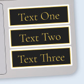 Classy  Zwart & Faux Gold Sticker