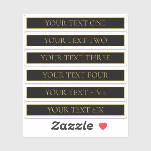 Classy  Zwart & Faux Gold Sticker (Vel)