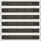 Classy  Zwart & Faux Gold Sticker (Voorkant)