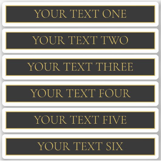 Classy  Zwart & Faux Gold Sticker (Voorkant)